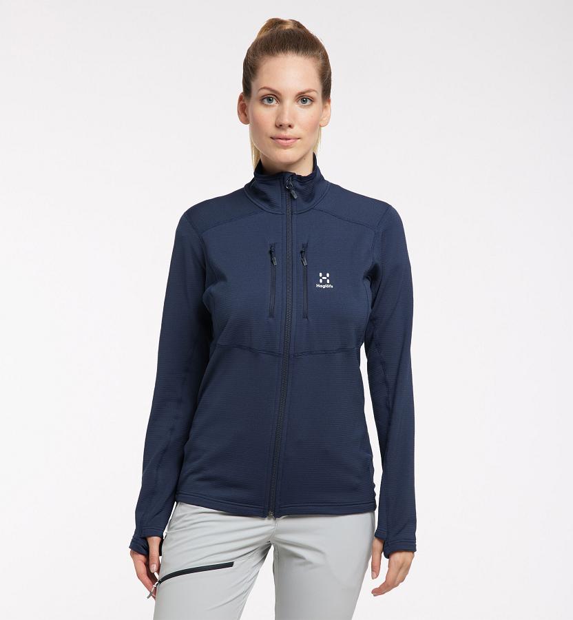 Haglöfs Womens Roc Sheer Mid Layer Blue New Zealand 30972PDRO